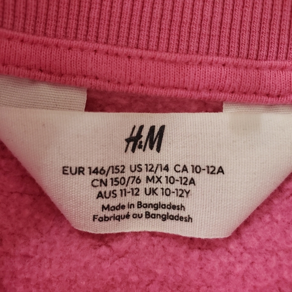 Nirvana Oversized Sweatshirt H&M Size 12 Pink - Kurt Cobain Grunge Rock … - Picture 4 of 6